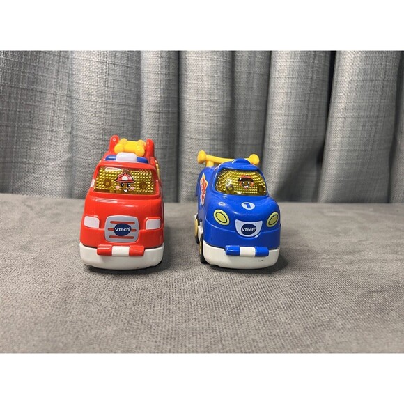 Vtech Go Go Smart Wheels Vehicles Lights Sounds Lot Firetruck Race Car Push Lot - Picture 1 of 11
